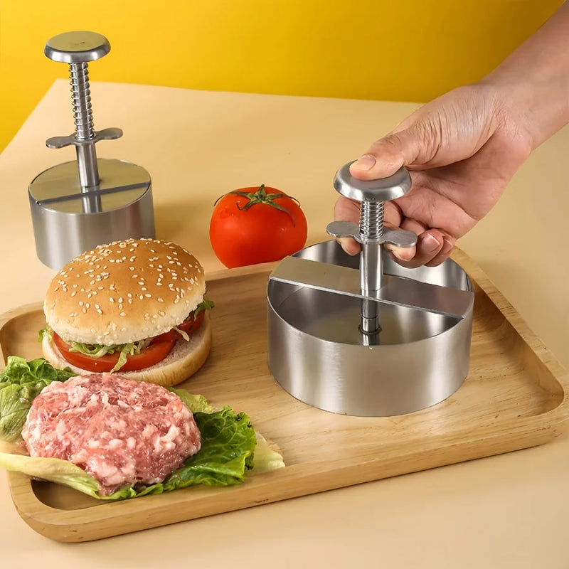 Hamburger Patty Maker Press 304 Aço Inoxidável Antiaderente