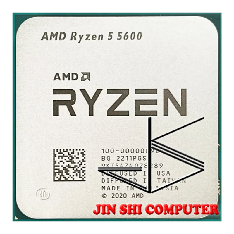 Processador AMD Ryzen 5 5600 R5 5600 3.5 GHz 6 Core 12 Thread CPU Socket AM4